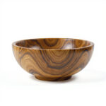 Hand Carved Wooden Bowl – Rustic Finish, 10 Inch, Natural - Image 3