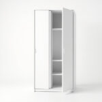 Wood Custom Built In Wardrobe – Adjustable Shelving, 96 Inches, White - Image 3