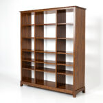 Wood Bookshelf – 96 x 12 x 84 in, Walnut Finish, Modern - Image 3