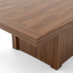 Solid Wood Conference Table – 96 x 48 x 30 in, Walnut, Modern - Image 2