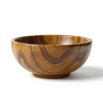 Hand Carved Wooden Bowl – Rustic Finish, 10 Inch, Natural - Image 2