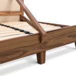 Solid Wood Platform Bed Frame – Tool-Free Assembly, Queen, Walnut - Image 2