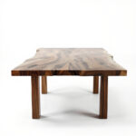 Walnut Dining Table – 72 x 36 x 30 in, Live Edge, Modern Rustic