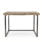 Reclaimed Wood Standing Desk – 48 x 24 x 42 in, Natural Finish, Industrial Style