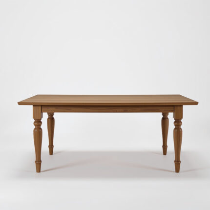 Wood Extension Dining Table – 72 x 36 x 30 in, Walnut Finish, Mid-Century