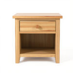 Handcrafted Wood Nightstand – Customizable Design, 18x18x24 Inches, Natural Wood