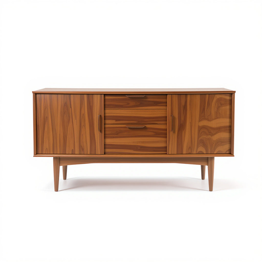 DAP001_main_b4c99986-a71a-4190-b963-2d86537bc875.jpg Wood Filing Cabinet Credenza – 60 x 30 x 75 cm, Walnut, Mid-Century - Image 1