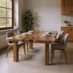Walnut Dining Table – 72 x 36 x 30 in, Live Edge, Modern Rustic - Image 4