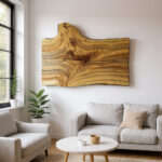 Live Edge Wood Wall Art – Natural Wood Finish, 36x24 Inches, Walnut - Image 4