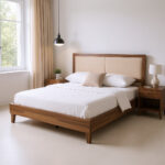 Solid Wood Platform Bed Frame – Tool-Free Assembly, Queen, Walnut - Image 4