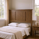 Solid Wood Custom Headboard – Modern Farmhouse Design, 60" Width, Walnut Finish - Image 4