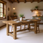 Reclaimed Wood Dining Table – 72 x 36 x 30 in, Distressed Finish, Farmhouse Style - Image 4