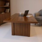 Solid Wood Conference Table – 96 x 48 x 30 in, Walnut, Modern - Image 5