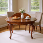 Mahogany Dining Table – 60 x 60 x 30 in, Smooth Finish, Traditional Style - Image 5